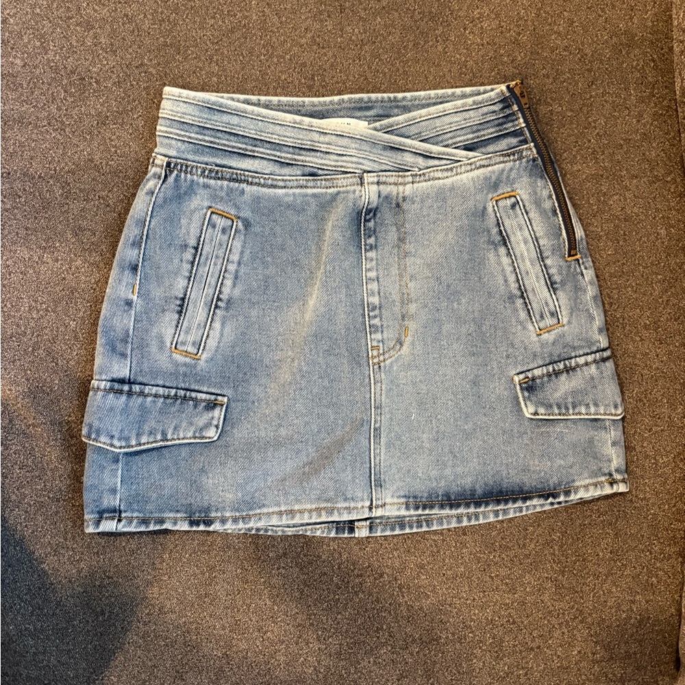 PacSun Light Blue Denim Pencil Skirt